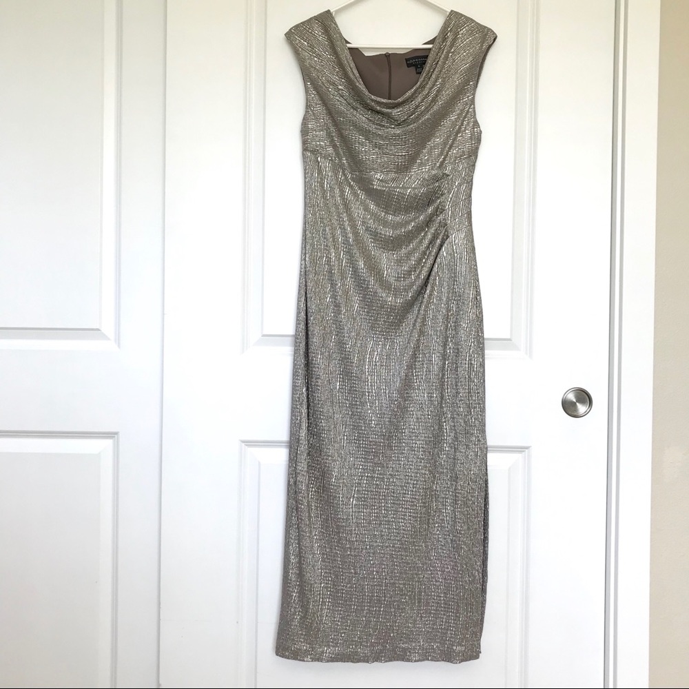 Connected Apparel Long Silver Dress